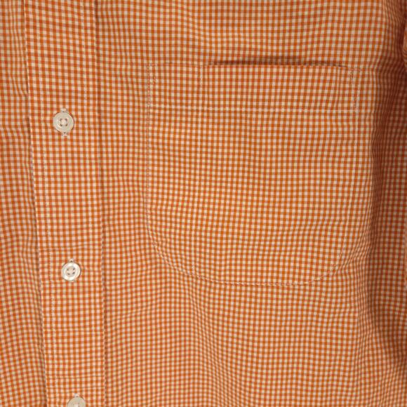 The Territory Ahead Shirt Mens M Orange Gingham Check Long Sleeve Button Down - Picture 3 of 13